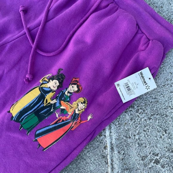 Disney Hocus Pocus Girl Sweat Pant Purple Jogger Trouser Size L 11-13 - Picture 3 of 8